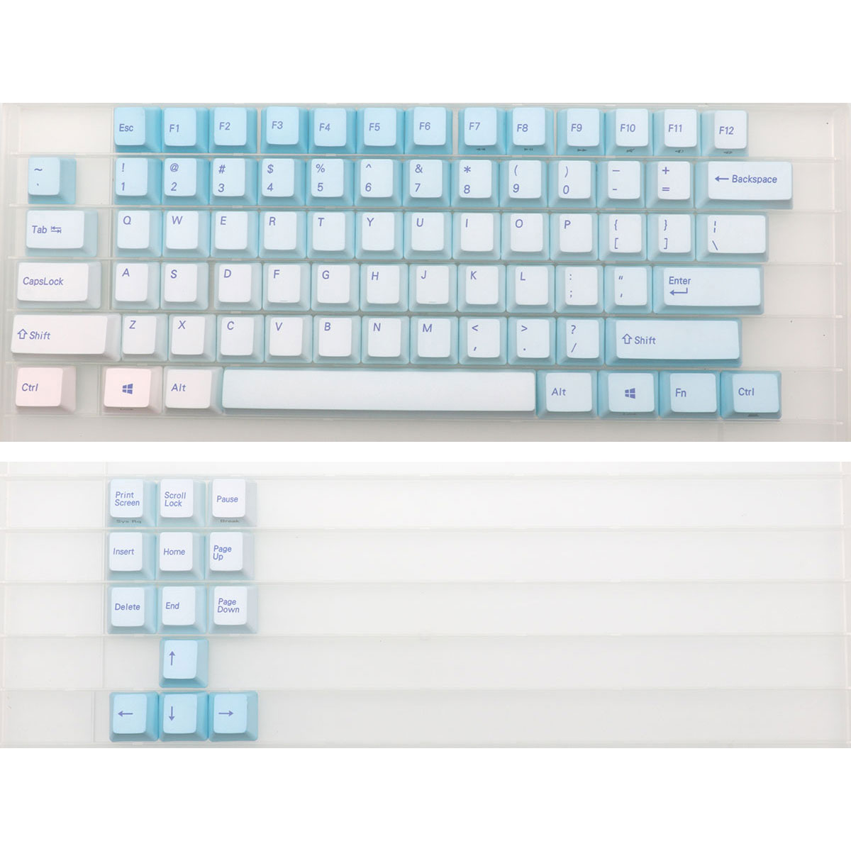Keyboard Gaming Blue Switch - 87 Tuşlu Buzlu Mavi Tuş Başlıkları