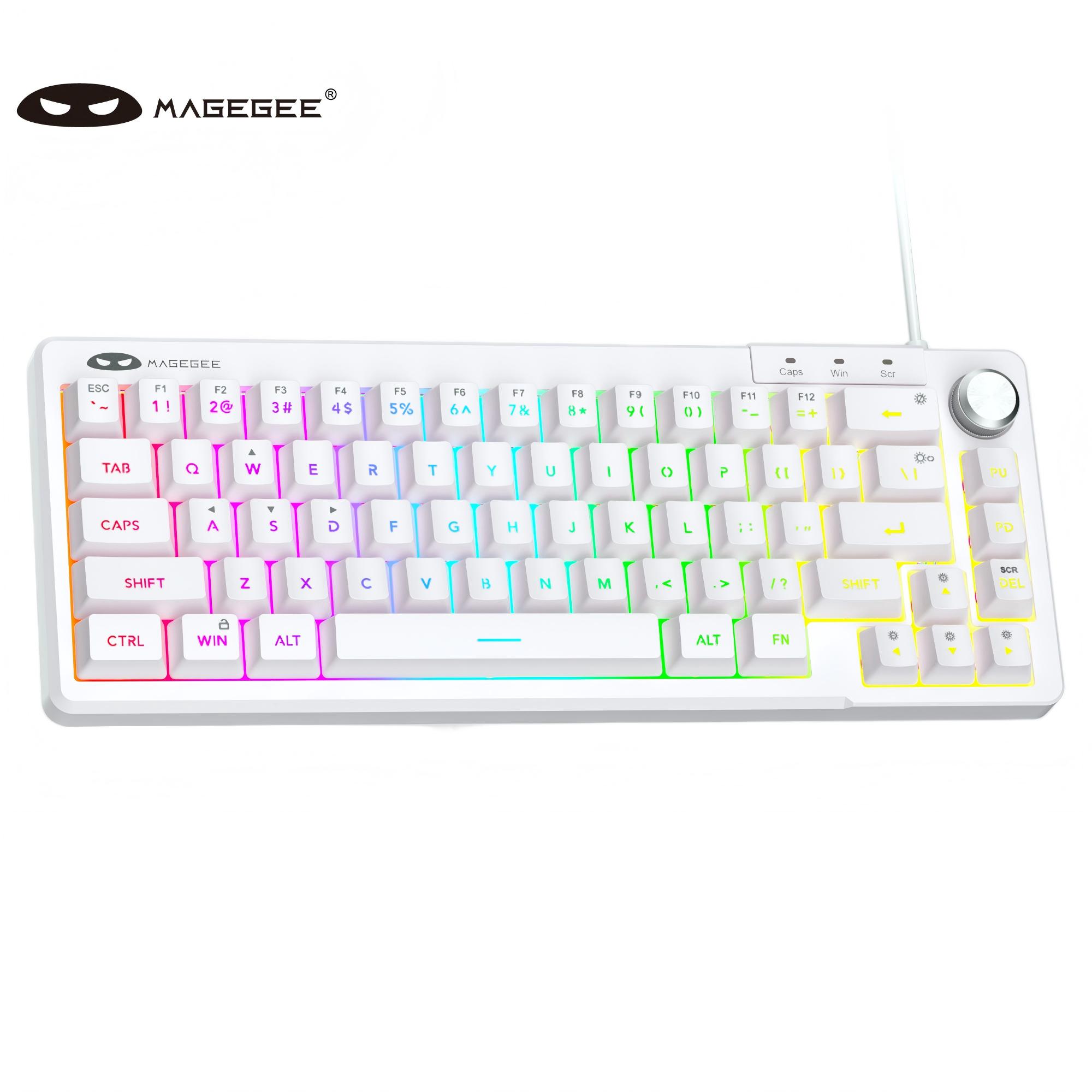 Keyboard Gaming Blue Switch - MageGee TS68 Mini, %60 boyutunda, RGB