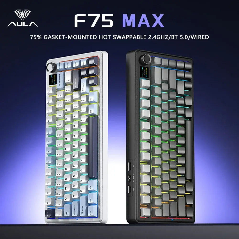 Gaming Keyboard Hot Swappable - AULA F75MAX Mekanik Oyun Klavyesi, %75