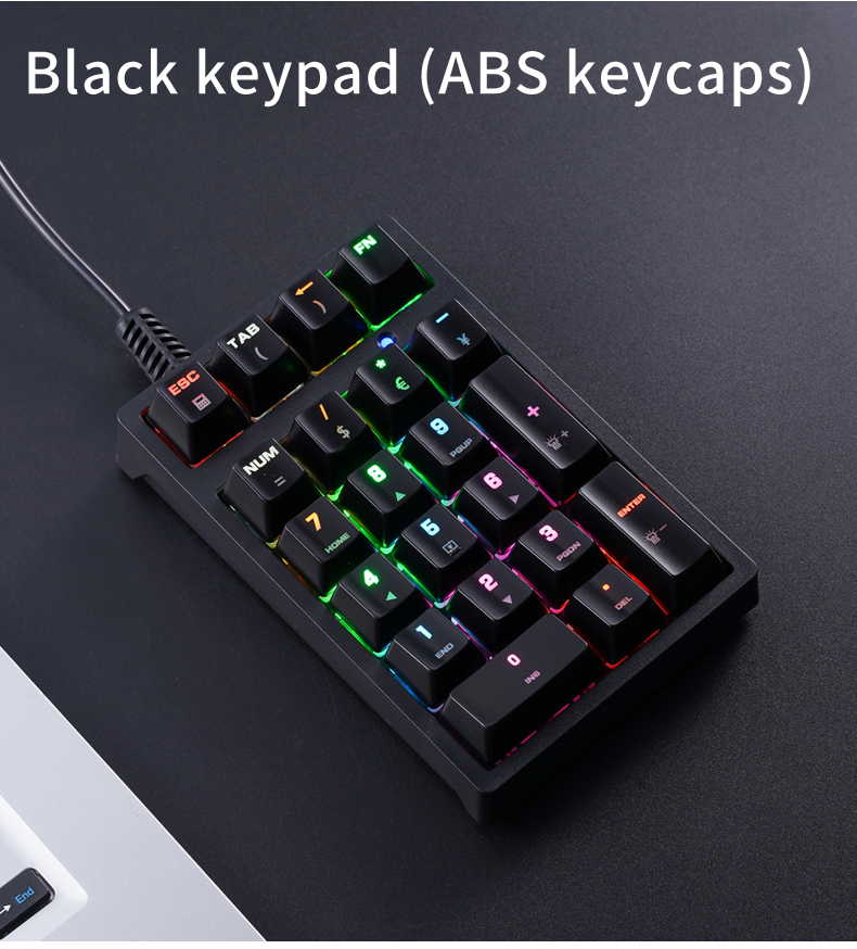 T21 Mini Numara Tuş Takımı RGB - Keyboard Gaming Blue Switch incelemesi ve fiyatı