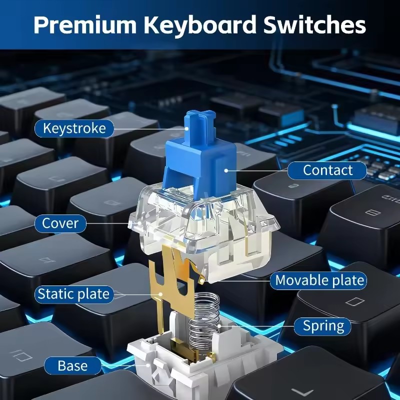 10/30 Adet 3 Pinli Mekanik Kla - Keyboard Gaming Blue Switch incelemesi ve fiyatı
