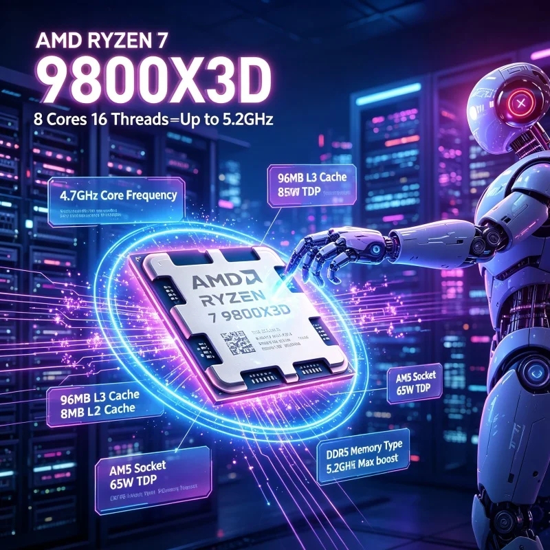 AMD Ryzen 7 9800X3D İçerik Olu - Amd Cpu Ryzen 7 incelemesi ve fiyatı