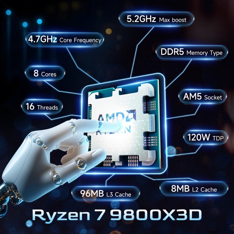 AMD Ryzen 7 9800X3D İçerik Olu - Amd Cpu Ryzen 7 incelemesi ve fiyatı