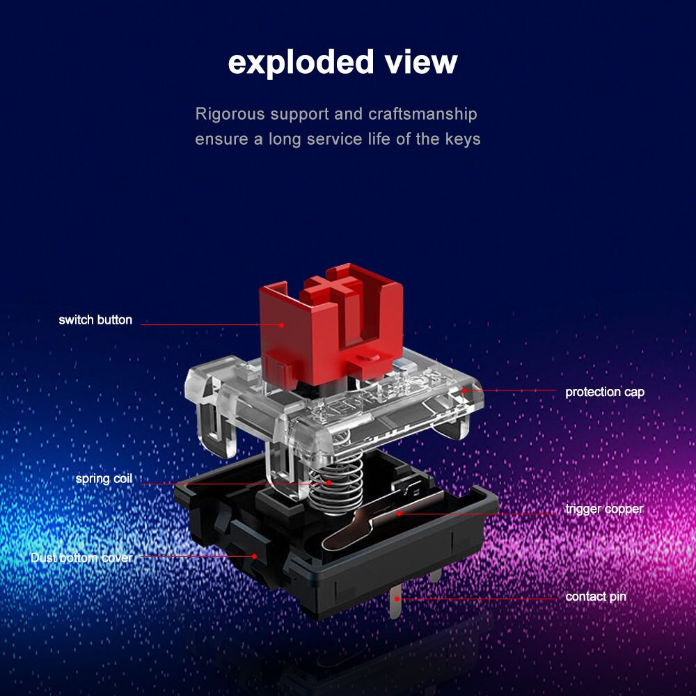 SMD SMD RGB MX düşük profil 5. - Keyboard Gaming Blue Switch incelemesi ve fiyatı